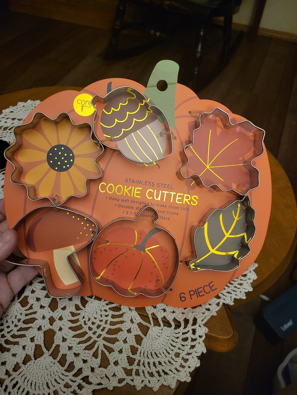 Stainless Steel Fall Cookie Cutters - Orange